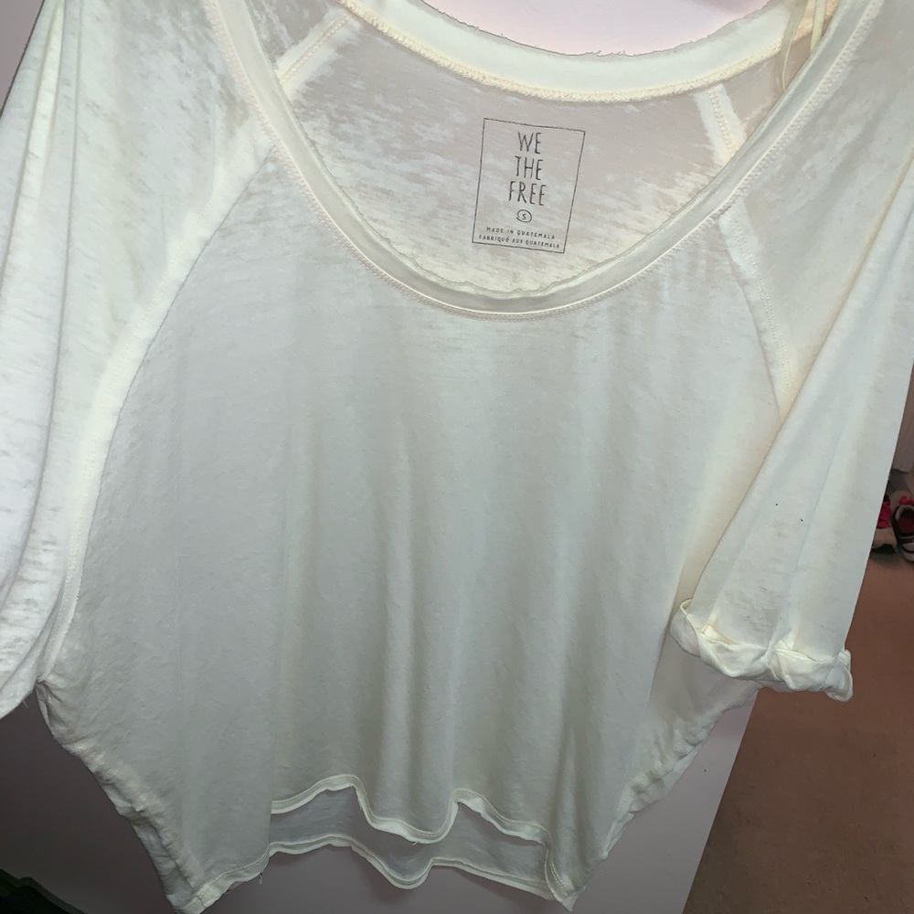 Free people yellow burnout shirt
